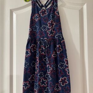 Carter's Navy Racerback Dress with Starry Design